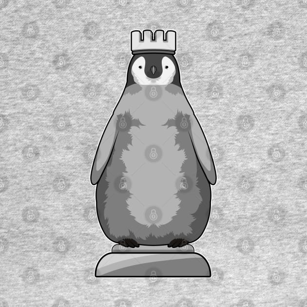 Penguin as Chess piece King by Markus Schnabel